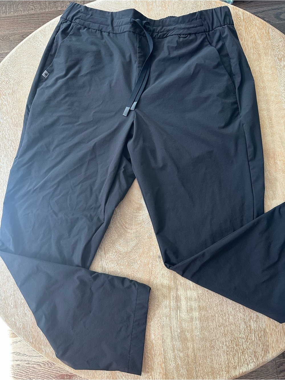 FIGS Pro Drawstring Scrub Pants Women Large Petite LP Black W22WW2003P